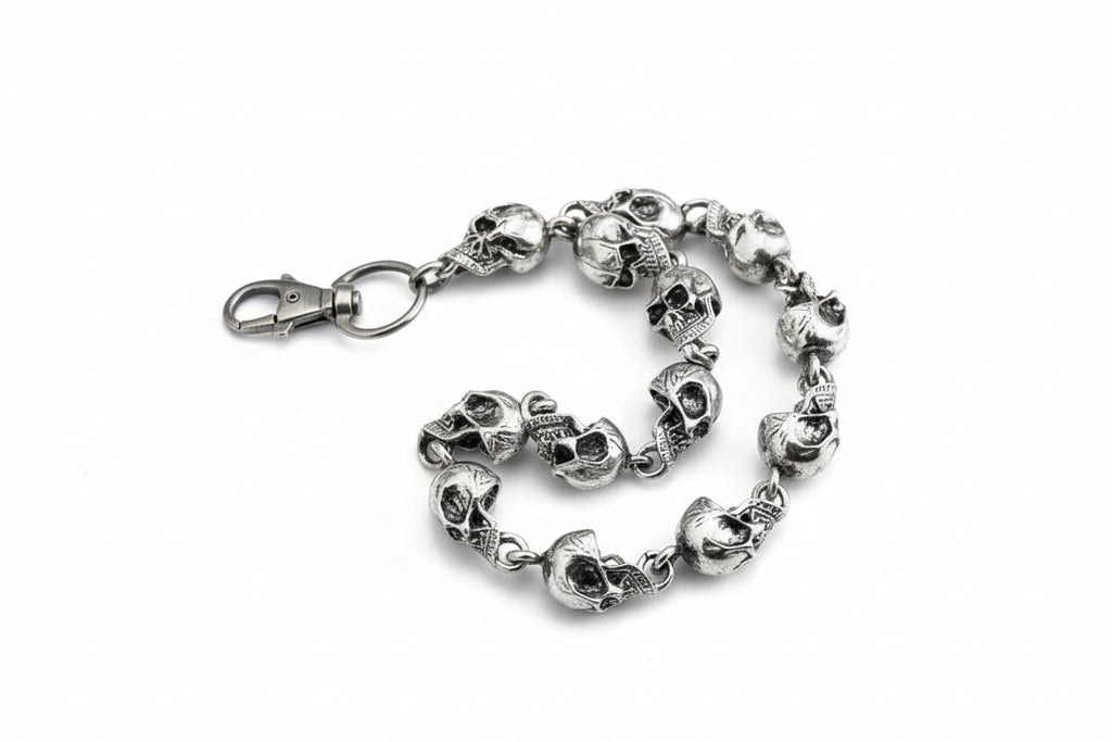 CADENA PARA PANTALONES DE CALAVERA METÁLICA